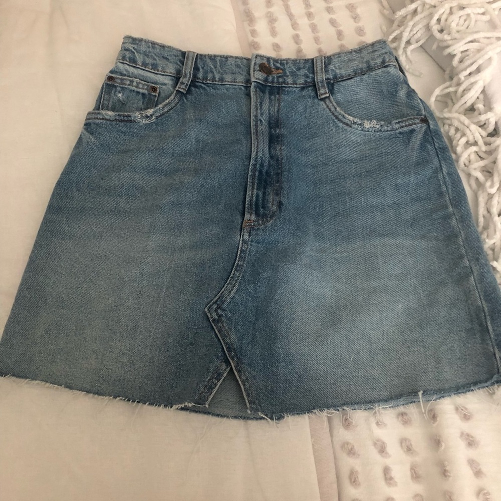 Zara High Waisted Denim Mini